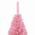 vidaXL Umelý predsvietený vianočný stromček Ružová 120 cm PVC