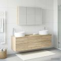 vidaXL Sada kúpeľňového nábytku 4 ks Dub sonoma
