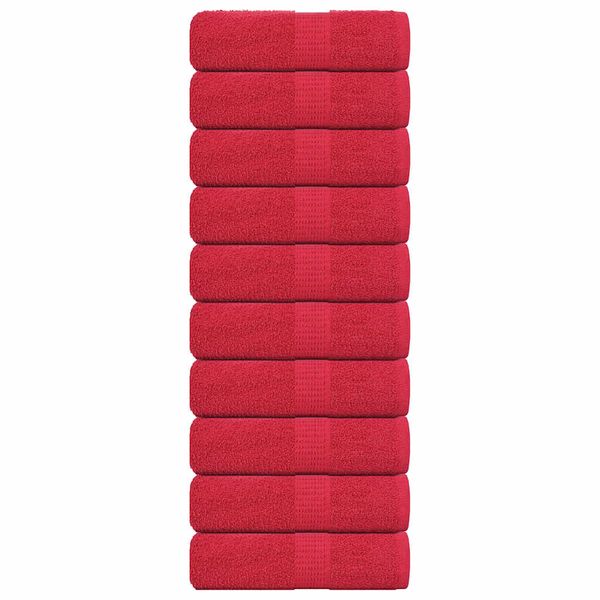 vidaXL Uteráky pre hostí FROGN 10 ks červené 30x50 cm 360 g/m²
