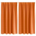 vidaXL Záclony na zatemnenie s krúžkami 2 ks Jasná oranžová Polyester
