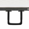 vidaXL Sklápací záhradný stôl a 2 lavičky HDPE a oceľ 180 cm biely