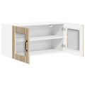 vidaXL Nástenný sklenený kabinet LUCCA Dub sonoma 80 x 31 x 40 cm