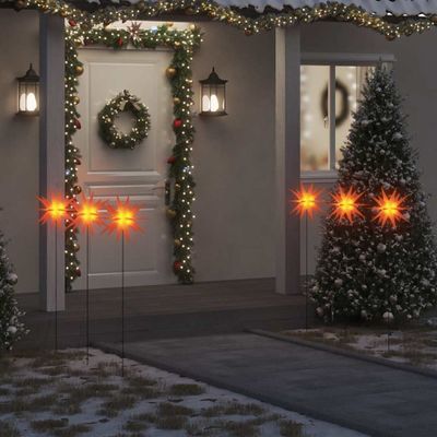 vidaXL Vianočné svetlá s hrotmi 3 ks LED skladacie červené 35 cm