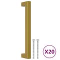 vidaXL Rukoväte na skrinku 20 ks zlaté 160 mm nehrdzavejúca oceľ