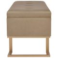 vidaXL Lavica s úložným priestorom 105 cm, béžová, zamat