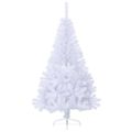 vidaXL Umelý polovičný vianočný stromček+stojan, biely 150 cm, PVC