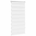 vidaXL Zebrová roleta 80,9x150 cm Šírka látky 76,7 cm biela