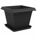 vidaXL Kvetináče 6 ks Čierna Plast