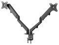 Neomounts DS70-700BL2/Držák displeje/na stůl/17-27"/svorka/VESA 100X100/nosn. 2x7kg/plynový píst/2 displeje/černý Držák, VESA, stolní, pro 2 ploché monitory, úhloprícka 17"-27", náklon, otácení, rotace, nosnost 14kg, cerný