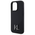 Puzdro Karl Lagerfeld pre iPhone 16 Pro 6,3" KLHMP16LSCMKMPCK čierne tvrdý silikón Shadow Metal Initial MagSafe