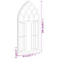vidaXL Záhradné zrkadlo čierne 100x45 cm exteriérové železo