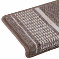 vidaXL Samolepiace schodové rohože 15 ks 65 x 21 x 4 cm Non-Slip Hnedá