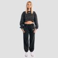 Dámske tepláky Aura Washed Black - GymBeam, veľkosť XL