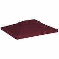 vidaXL Dvojitá strieška na altánok 310 g/m², 4x3 m, bordová
