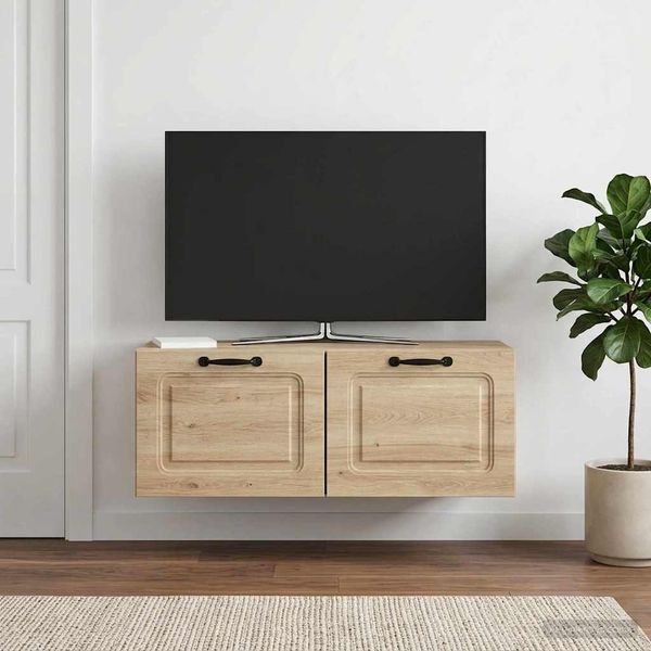 vidaXL Nástenná TV skrinka Nástenný Betónovo sivá 78,5 x 31 x 30 cm