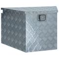 vidaXL Hliníková bednička 737/381x410x460 mm, strieborná