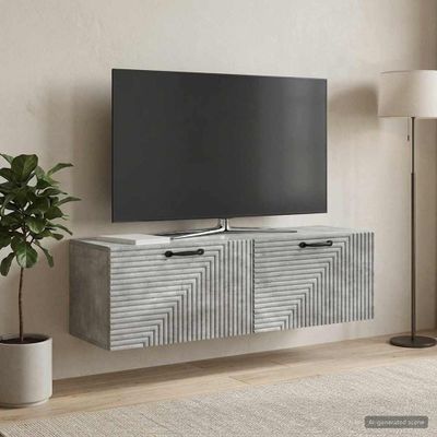 vidaXL Nástenná TV skrinka Nástenný Betónovo sivá 98 x 31 x 30 cm