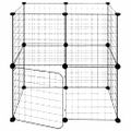 vidaXL 12-panelová klietka pre domáce zvieratá čierna 70x35x70 cm oceľ