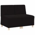 vidaXL Bezrúčková modulárna sofa jednotka 2 ks Čierna