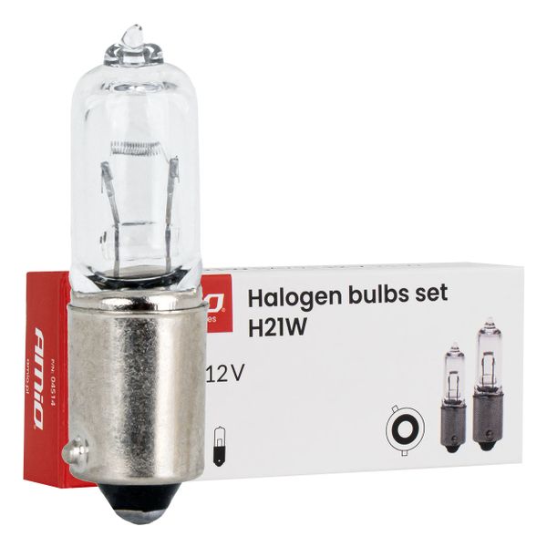 Halogénová žiarovka H21W 12V 21W BAY9s 10ks AMiO-04514