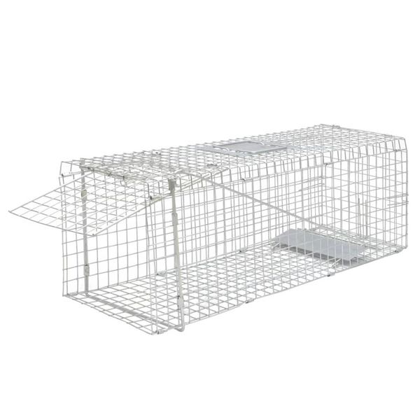 vidaXL Pozinkovaná pasca na živé zvieratá 80 cm