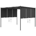 vidaXL Záhradný altánok s bočným závesom antracitový 3x3x2,25 m