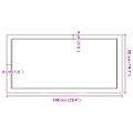 vidaXL Stolová doska 100x50x(2-4) cm neošetrený dubový masív