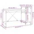 vidaXL Stôl s policami hnedý dub 135x50x90cm spracované drevo a železo