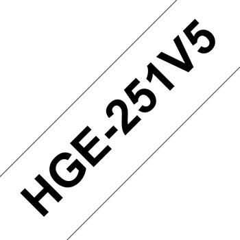 Brother - Originálna kazeta s páskou, HGE251V5, čierny tisk na bielu, šírka 24 mm