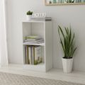 vidaXL Knižnica farba bielo 40x24x75 cm kompozitné drevo