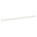 vidaXL Obrubník trávnika 30 ks 102 x 4 x 4 cm Oceľ Biela
