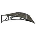 vidaXL Strieška na dvere čierna 400x100 cm polykarbonát