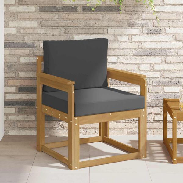 vidaXL 2 Kus Záhradná súprava gaučov Polyester Biela a antracitová