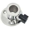 vidaXL Bimini okrúhla základňa pre 26 mm rúrku 2 ks nehrdzavejúca oceľ