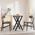 vidaXL Jedálenský stolík v tvare X 50x50x75,5 cm borovica a oceľ