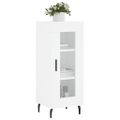vidaXL Komoda biela 34,5x34x90 cm spracované drevo