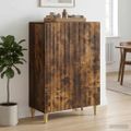 vidaXL Servírovacia skriňa so zásuvkou Dymový dub 66 x 34,5 x 95 cm