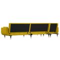 vidaXL Pohovka v tvare L žltá 275x140x70 cm zamat