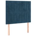 vidaXL Posteľný rám boxsping s matracom tmavomodrý 80x200 cm zamat