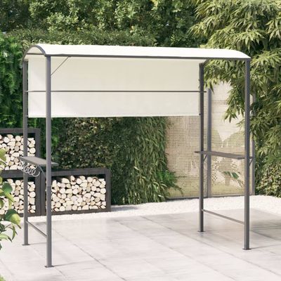 vidaXL Altánok so strechou 220x110x200 cm krémový