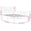 vidaXL Kovový rám postele s čelom a podnožkou čierny 80x200 cm