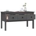 vidaXL Konferenčný stolík sivý 102x49x55 cm borovicový masív