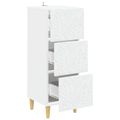 vidaXL Zásuvkový kabinet 33 x 34,5 x 90 cm Kompozitné drevo Biela