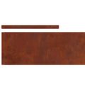 vidaXL Obrubník trávnika 4 ks 450 x 20 cm Hrdzavý