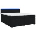 vidaXL Posteľ boxspring s matracom Čierna 200 x 200 cm Látka