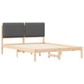 vidaXL Rám postele s čalúneným čelom Tmavo šedá 150 x 200 cm