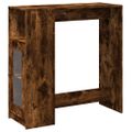 vidaXL Barový stôl s policami dymový dub 101x40x103,5 cm kompoz. drevo