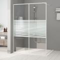 vidaXL Sprchová zástena biela 140x195 cm priehľadné ESG sklo