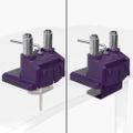 AROZZI ALZARE NEO DUO Purple/ stolní držák pro 2 monitory/ plynový píst/ kovový/ fialový Držák, VESA, stolní, pro 2 monitory, náklon -90°, otácení 180°, rotace 360°, nosnost 18kg (9kg/monitor), fialový