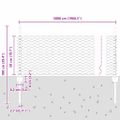 vidaXL Hexagonálny plot s stĺpom 50 x 0,5 m PVC potiahnutá oceľ Zelená